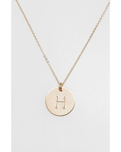 Nashelle 14k-gold Fill Initial Disc Necklace - White