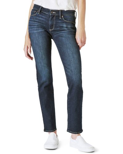 Lucky Brand Sweet Straight Mid Rise Straight Leg Jeans - Blue