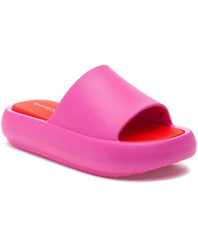 beach slides by J/SLIDES Beach Slides Squish Slide Sandal - Pink