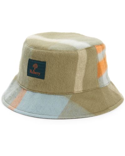 Mulberry Check Reversible Bucket Hat - Green