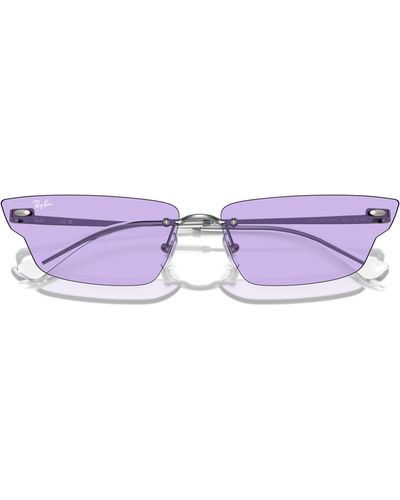 Ray-Ban 63mm Frameless Butterfly Sunglasses - Purple