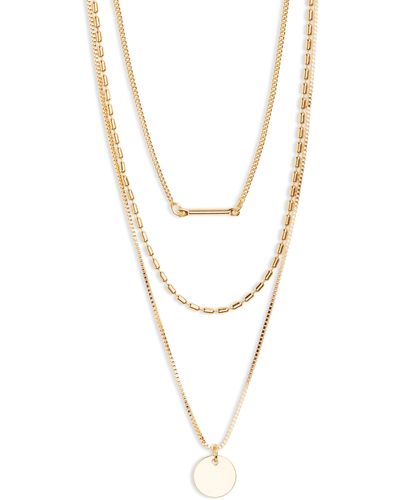 BP. Layered Chain Necklace - White