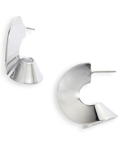 Nordstrom Flat Spiral Hoop Earrings - White