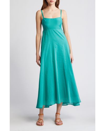 Xirena Xírena Kaiti Sleeveless Cotton & Silk Maxi Dress - Green
