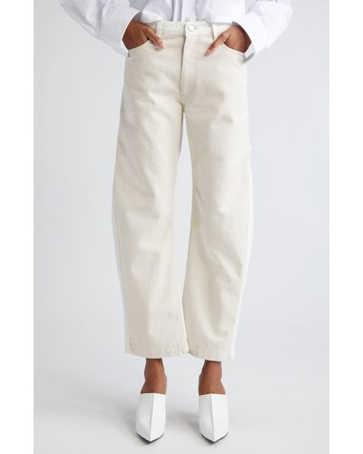 Stella McCartney Banana Leg Ankle Length Utility Jeans - White