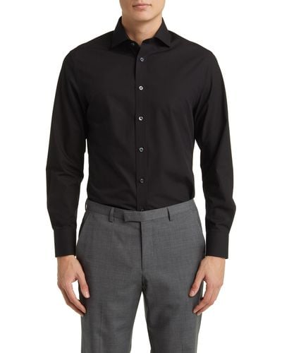 Charles Tyrwhitt Slim Fit Non-iron Cotton Poplin Dress Shirt - Black