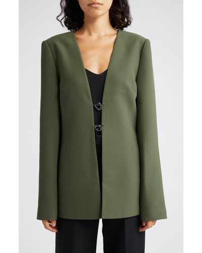 Sir. The Label Gilles toggle Accent Blazer - Green