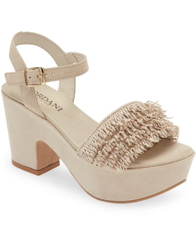 Cordani Liona Ankle Strap Platform Sandal - Natural