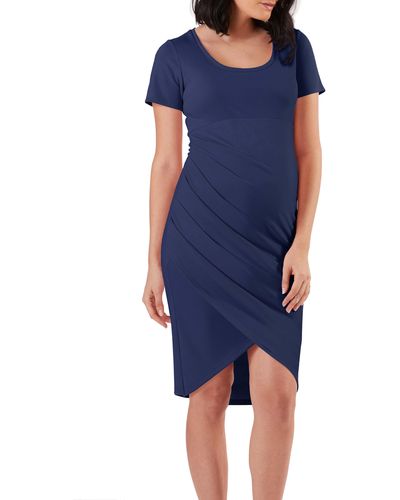 Stowaway Collection Becca Maternity Dress - Blue