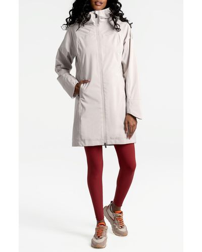 Lolë Element Hooded Waterproof Raincoat - White