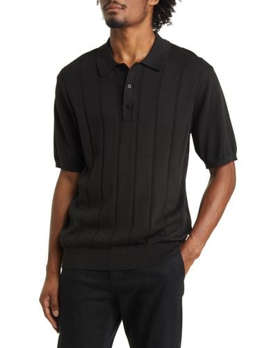 Saturdays NYC Saji Zip Polo Sweater in Blue for Men | Lyst