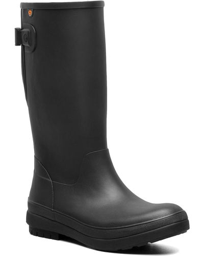 Bogs Amanda Ii Tall Waterproof Adjustable Calf Rain Boot - Black