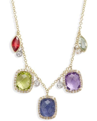 Meira T Semiprecious Stone & Diamond Necklace - Multicolor