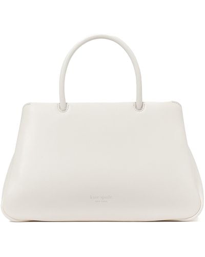 Kate Spade Grace Smooth Leather Satchel - White