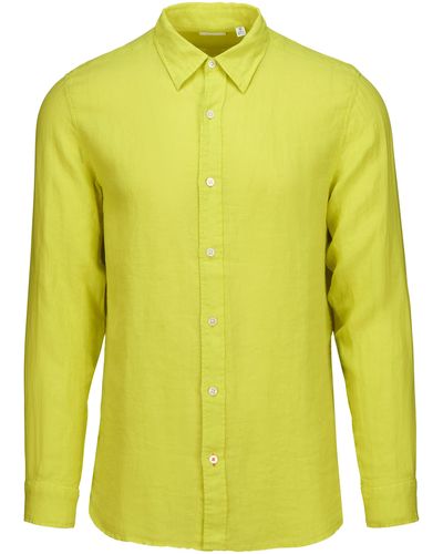 Swims Amalfi Linen Button-up Shirt - Yellow
