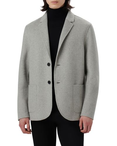 Bugatchi Wool Blend Double Button Blazer - Gray