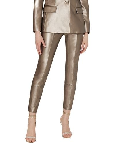 MILLY Re Faux Leather Pants - Natural