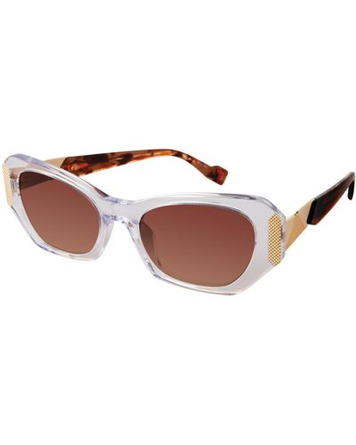 Coco and Breezy Clover 55mm Rectangular Sunglasses - Brown