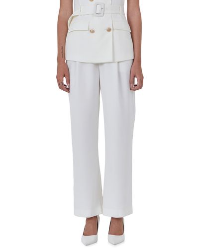 Endless Rose Pleated Pants - White