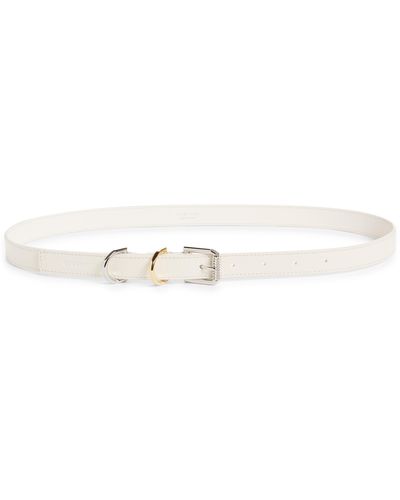 Givenchy Voyou Leather Belt - White