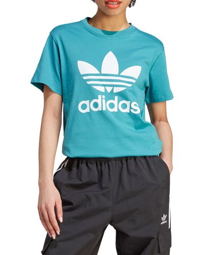 adidas Vrct Lifestyle Cotton Graphic Ringer T-shirt in Green | Lyst | T-Shirts