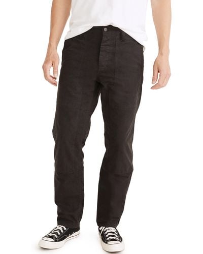 Madewell Relaxed Straight Leg Workwear Pants - Black
