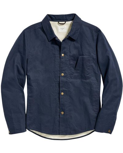 Billy Reid Leroy Organic Cotton Shirt Jacket - Blue