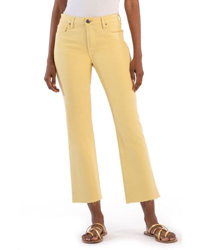 Kut From The Kloth Kelsey High Waist Flare Ankle Jeans - Yellow