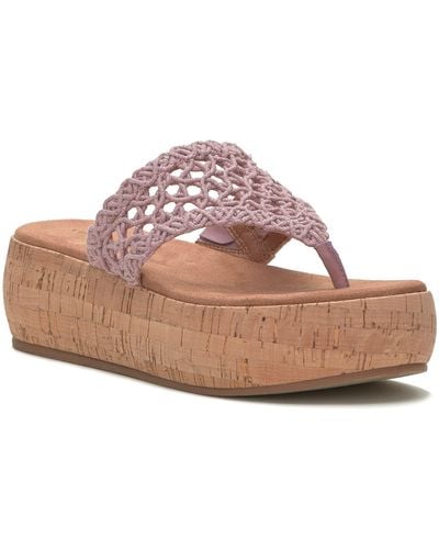 Lucky Brand Jaslene Platform Wedge Sandal - Pink