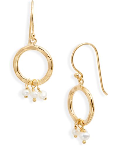 Ki-ele Chelsea Freshwater Pearl Drop Earrings - Metallic