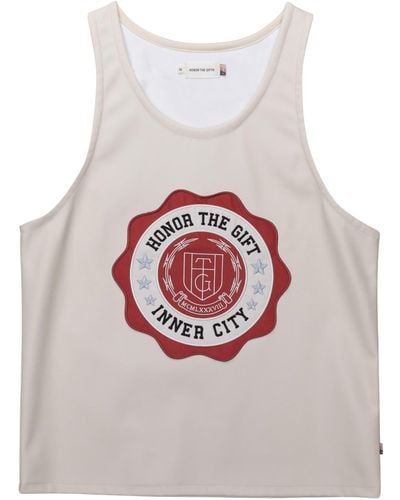 Honor The Gift Faux Leather Tank Top - Gray