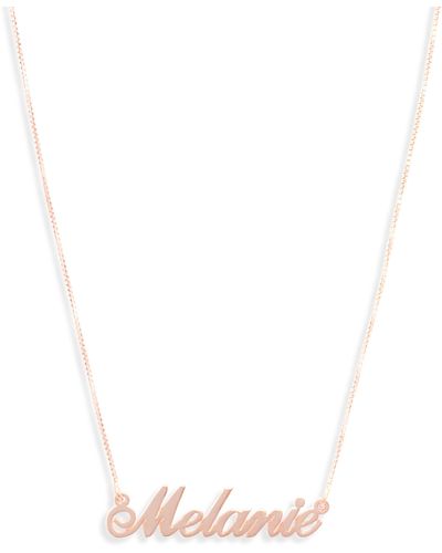 Melanie Marie Personalized Nameplate Necklace - White