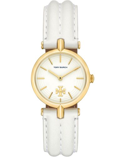 T Monogram Tory Watch, Navy/Gold-Tone Stainless Steel, 37 x 37 MM