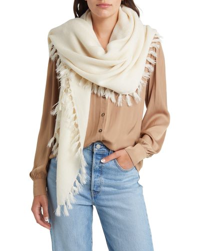 Treasure & Bond Textured Tassel Scarf - Blue