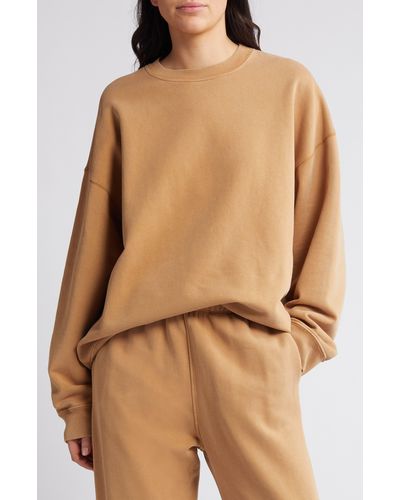 RE/DONE Oversize Organic Cotton Sweatshirt - Natural