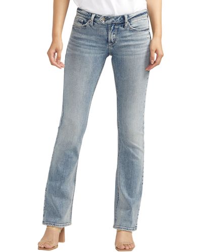 Silver Jeans Co. Tuesday Low Rise Slim Bootcut Jeans - Blue