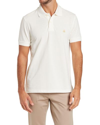 Brooks Brothers Solid Piqué Slim Fit Polo - White