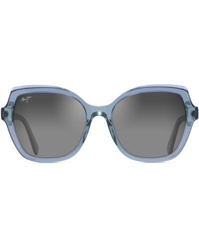 Maui Jim Mamane 55mm Polarized Butterfly Sunglasses - Gray