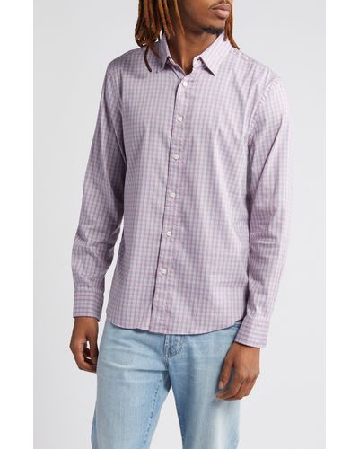 Faherty The Movement Button-up Shirt - Purple