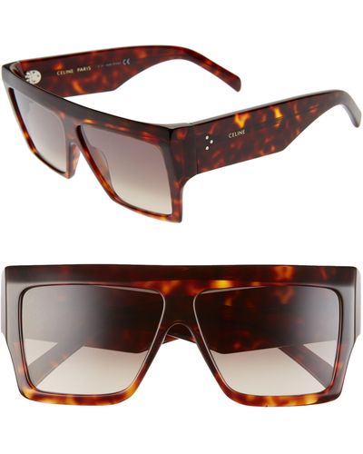 Celine 60mm Flat Top Sunglasses - Multicolor