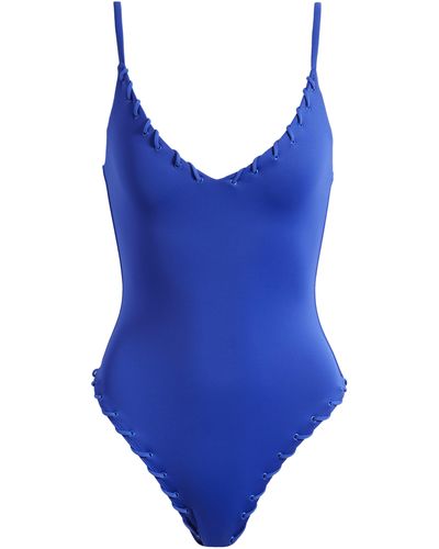 GOOD AMERICAN Whip Stitch One-piece Swimsuit - Blue