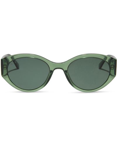 DIFF Linnea 54mm Polarized Oval Sunglasses - Green