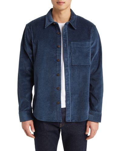 Madewell Easy Stretch Corduroy Button-up Shirt - Blue