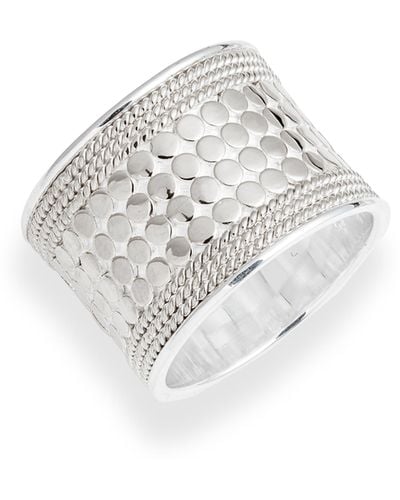 Anna Beck Classic Band Ring - White