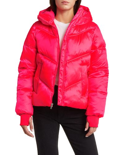 UGG ugg(r) Ronney Water Resistant Crop Puffer Jacket - Red
