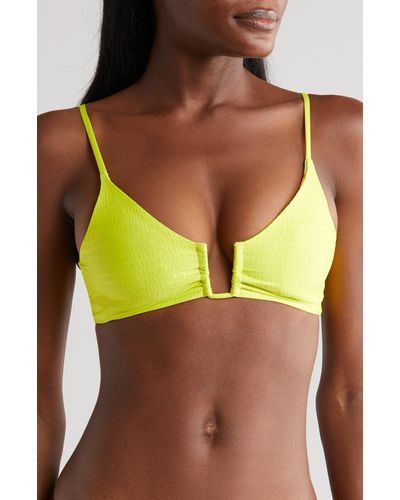 Maaji Bia Lime Reversible Bikini Top At Nordstrom - Yellow