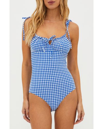 Beach Riot Betsy One-piece Swimsuit - Blue