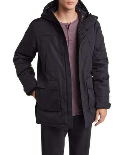 Noize Plush Lined Hooded Insulated Parka - Black