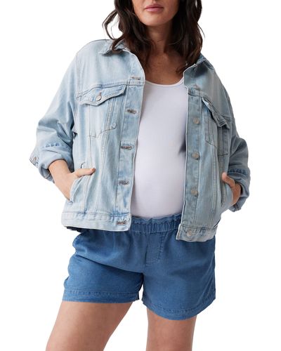 Ingrid & Isabel Ingrid & Isabel Mama Denim Maternity Trucker Jacket - Blue