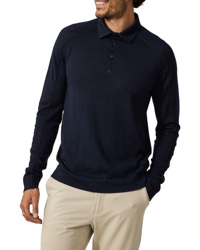 Good Man Brand Mvp Wool Polo Sweater - Blue